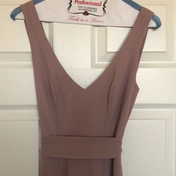 Show Me Your Mumu Jenn Maxi Dress ~ Neutral Mauve Chiffon - Picture 3 of 10